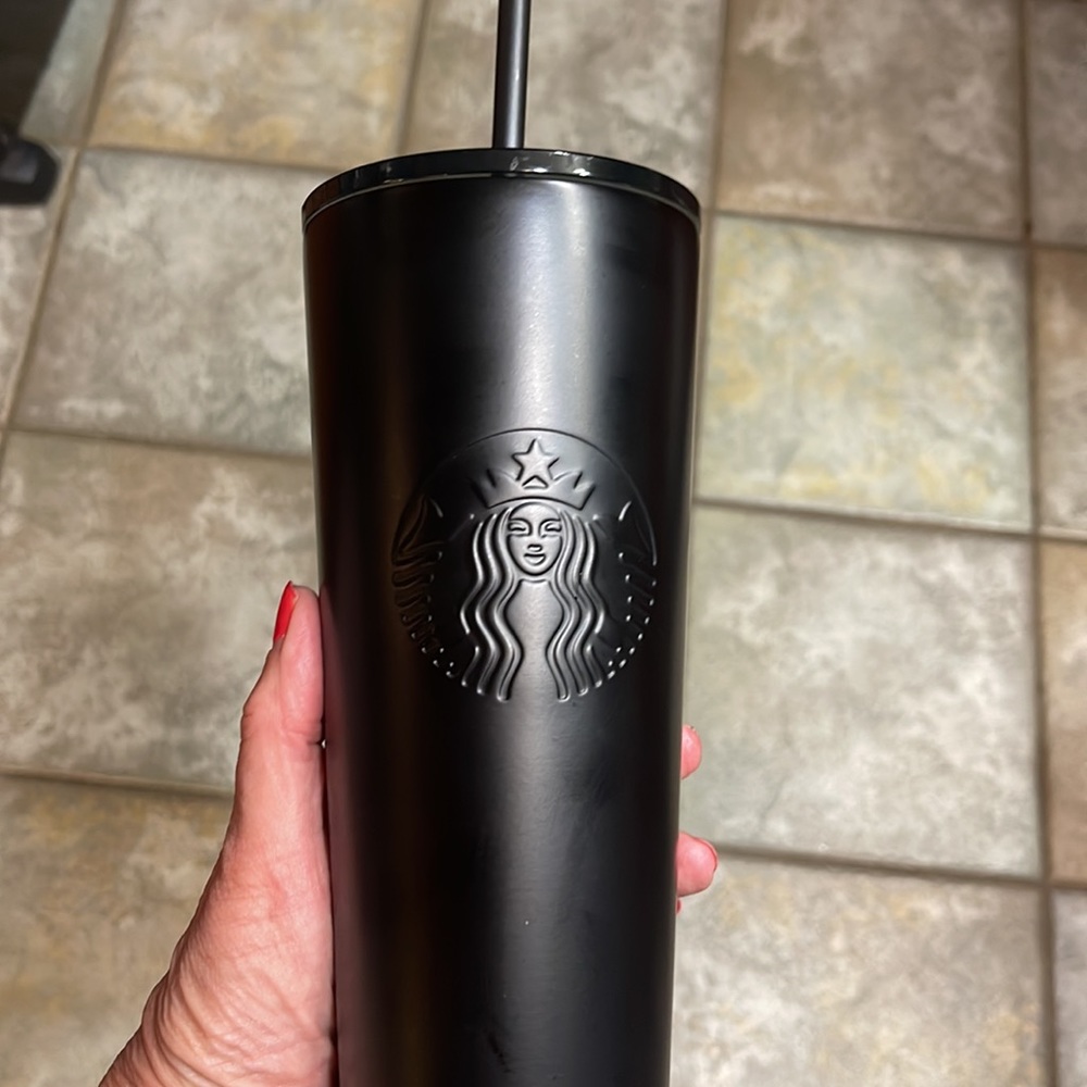 All Black Starbucks Stainless Steel Cold Cup brand new, never used. Rare!